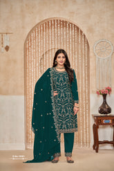 Faux Georgette Palazzo Suit Set with Dupatta EAST0015